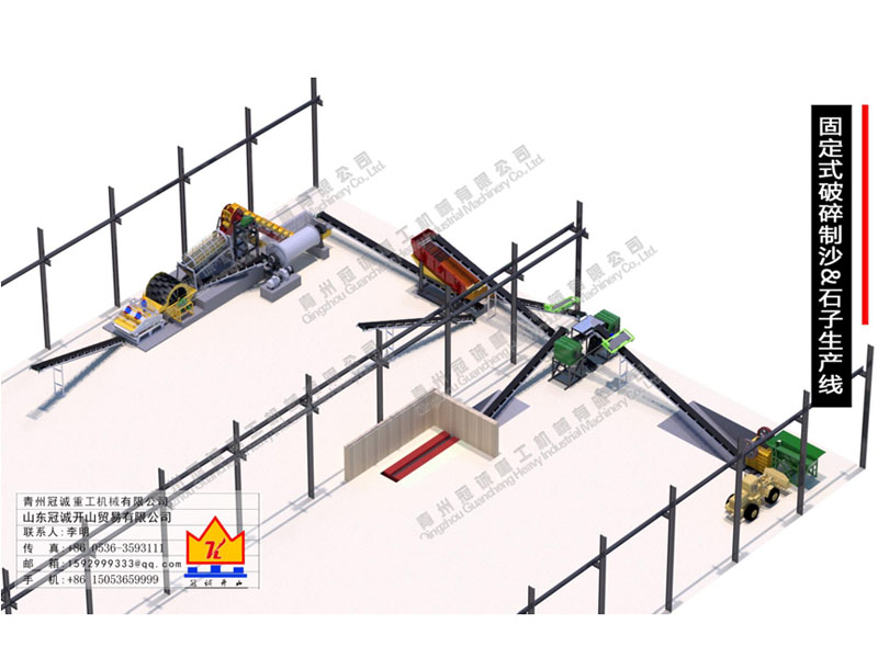 固定式破碎制沙洗沙-石子生產(chǎn)線